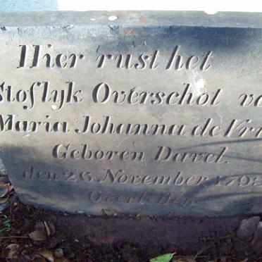 VRIES Maria Johanna, de nee DAVEL 1798-??