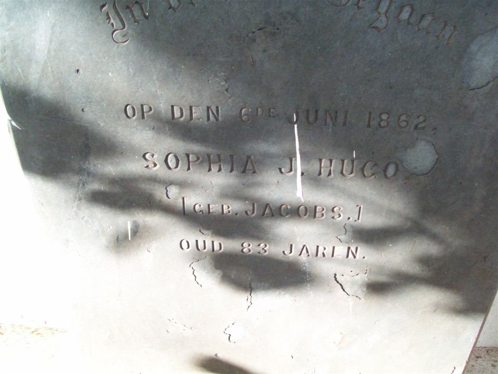 HUGO Sophia  nee JACOBS -1862