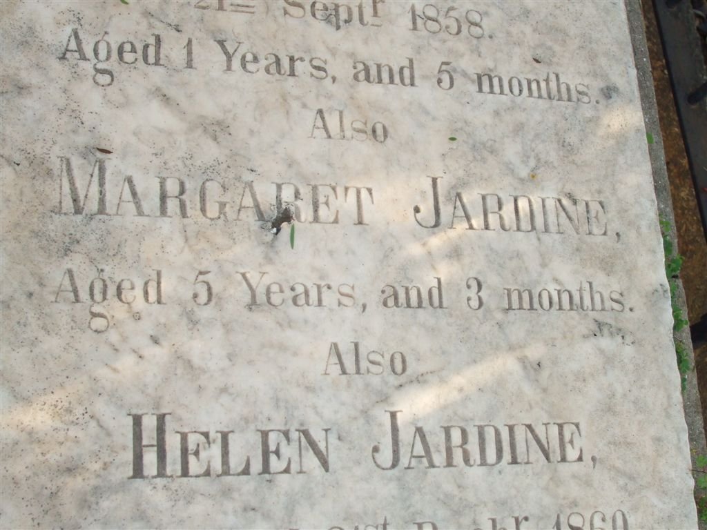 JARDINE Margaret -1858?