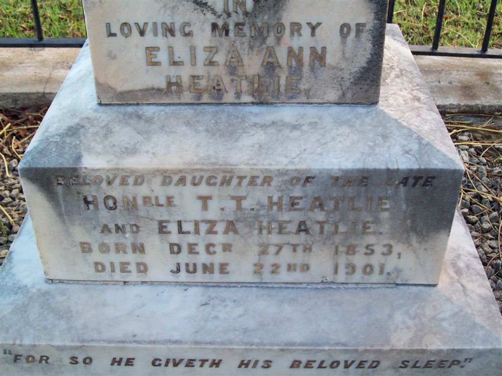 HEATLIE Eliza Ann 1853-1901