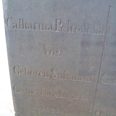 VOS Catharina Petronella nee SUTSMAN -1875