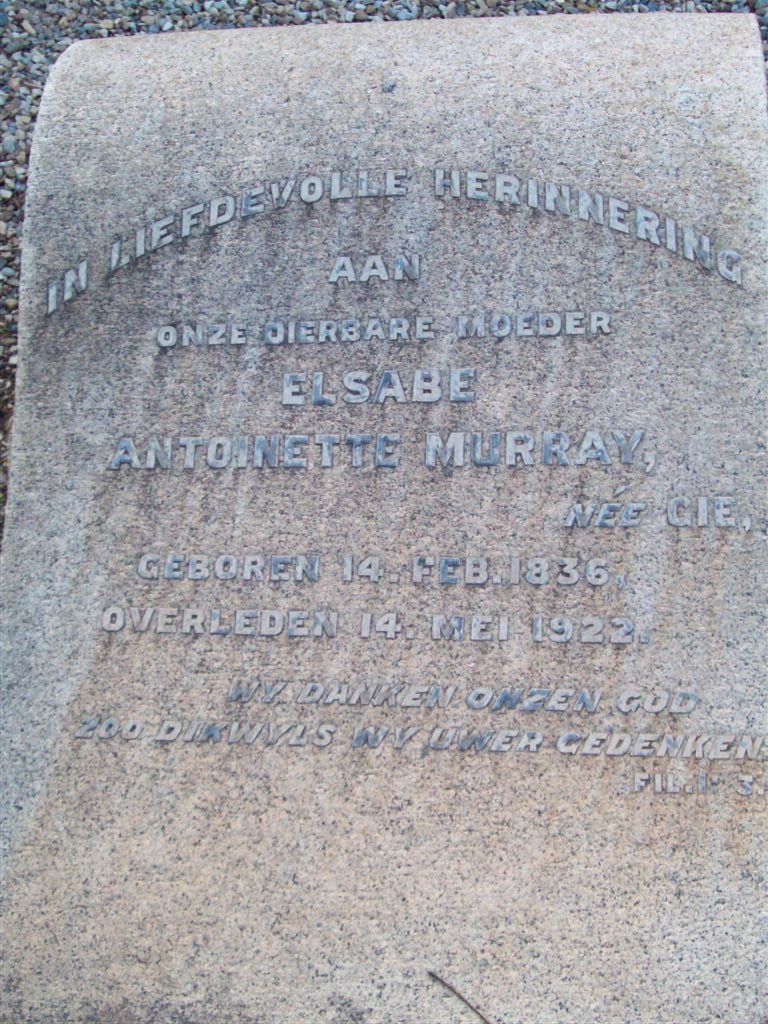 MURRAY Elsabe Antonette nee GIE 1836-1922