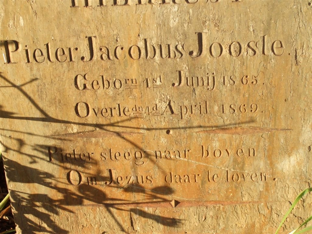 JOOSTE Pieter Jacobus 1865-1869