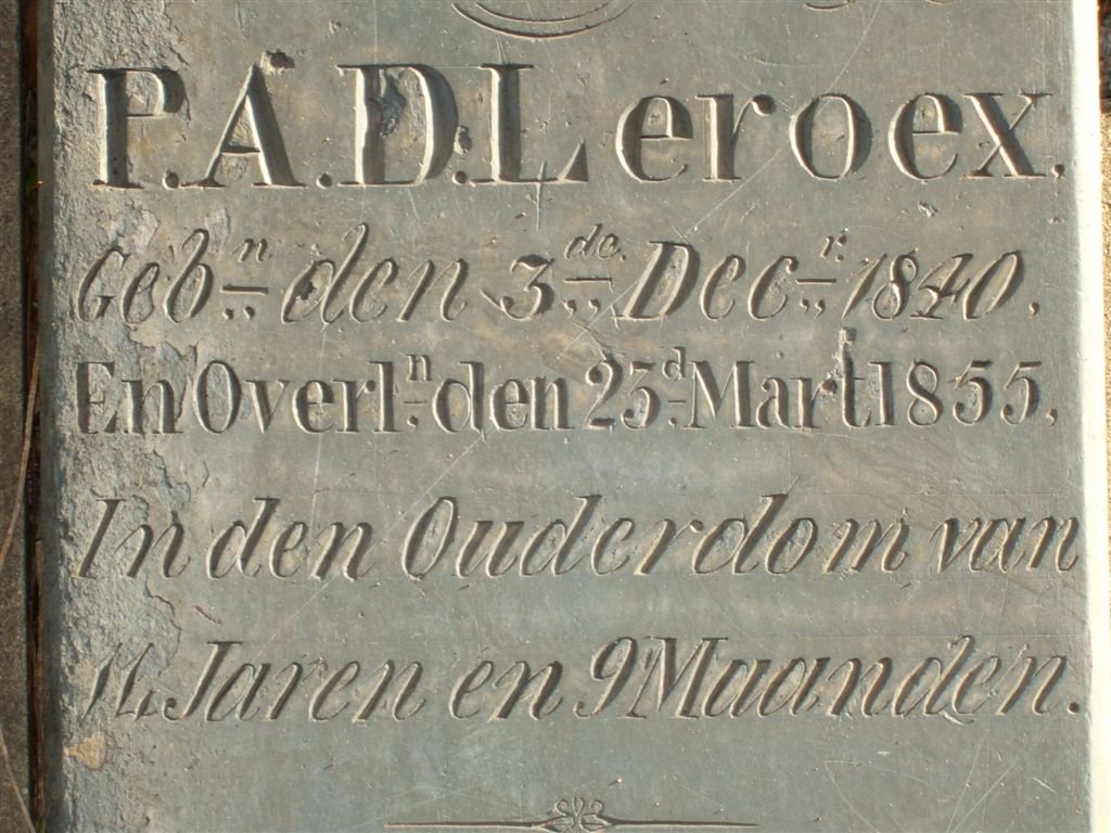 LEROEX P.A.D. 1840-1855