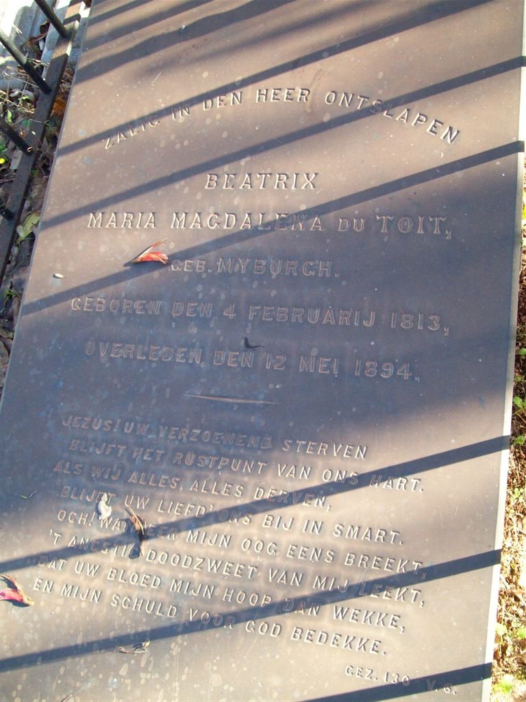TOIT Beatrix Maria Magdalena, du nee MYBURGH 1813-1894