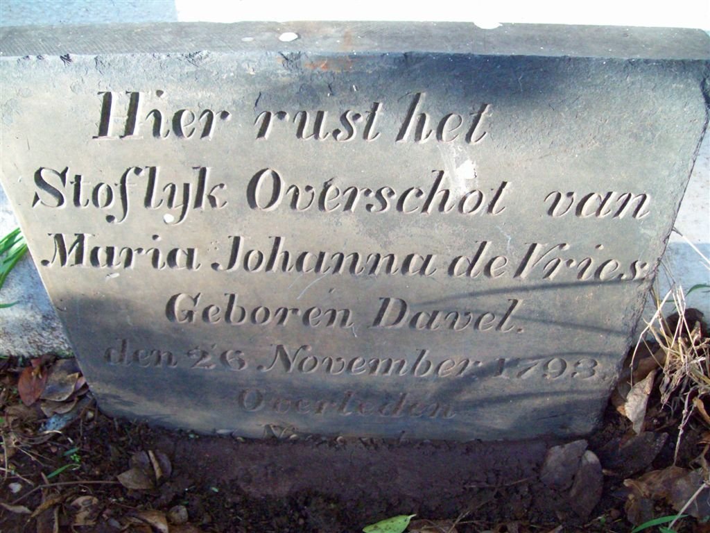 VRIES Maria Johanna, de nee DAVEL 1798-??