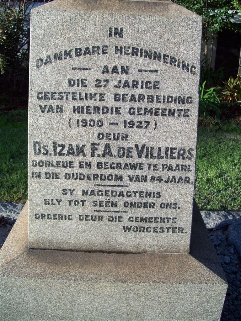 VILLIERS Izak F.A.