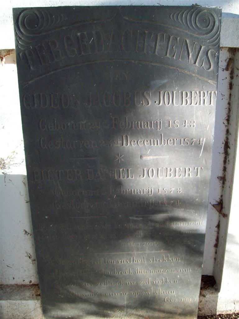 JOUBERT Gideon Jacobus 1843-1874 :: JOUBERT Pieter Daniel 1873-1874