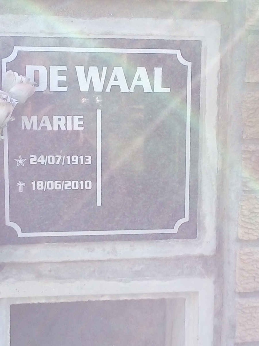 WAAL Marie, de 1913-2010