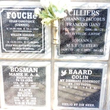 FOUCHE :: CILLIERS :: BOSMAN :: BAARD :: BESTER