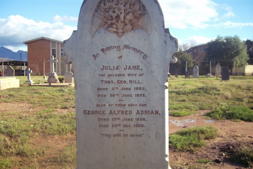 HILL Julia Jane 1865-1989 :: HILL George Alfred Adrian 1898-1900