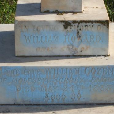 COZENS  William Howard -1888