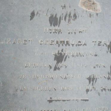 TERLINDEN Elizabeth Geertruida nee SUYKERMANS 1798-1861