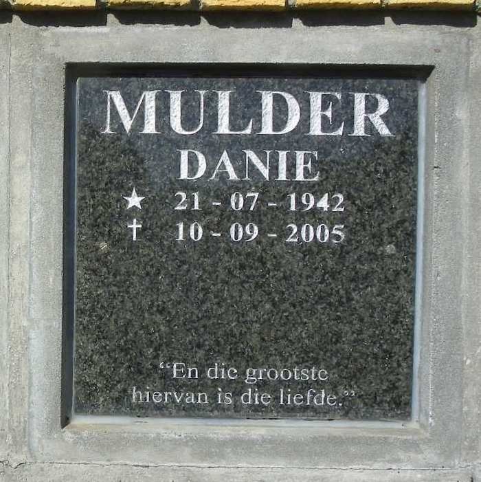 MULDER Danie 1942-2005
