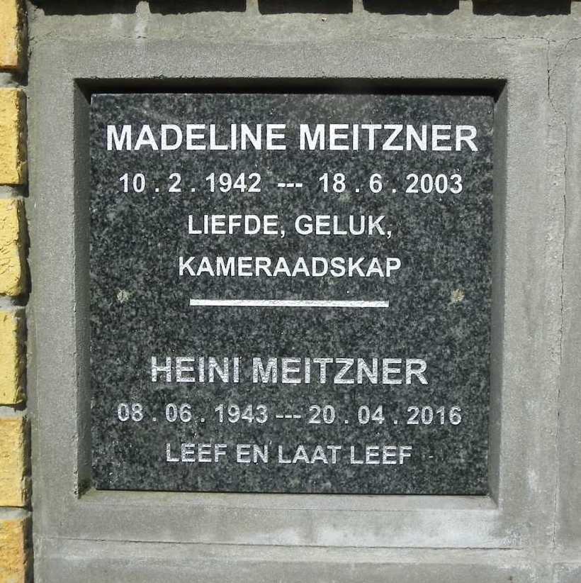 MEITZNER Heini 1943-2016 &amp; Madeline 1942-2003