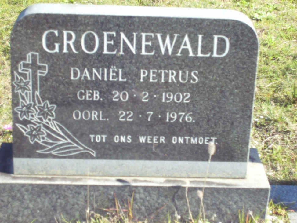 GROENEWALD Daniel Petrus 1902-1976