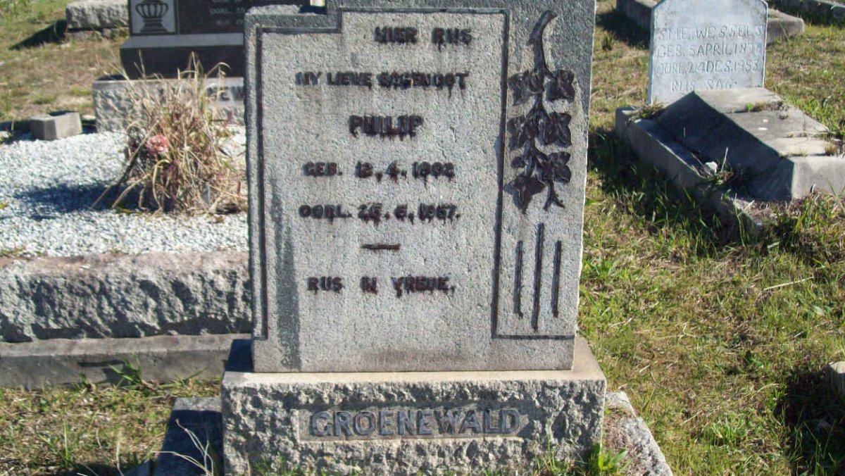 GROENEWALD Philip 1902-1957
