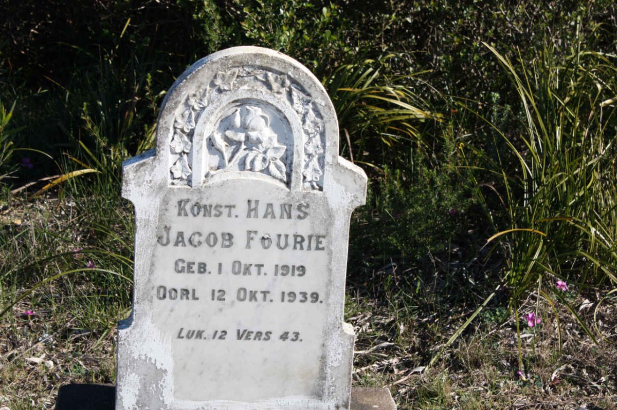 FOURIE Hans Jacob 1919-1939