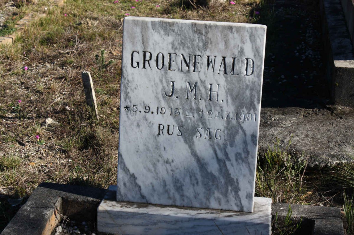 GROENEWALD J.M.H. 1915-1991