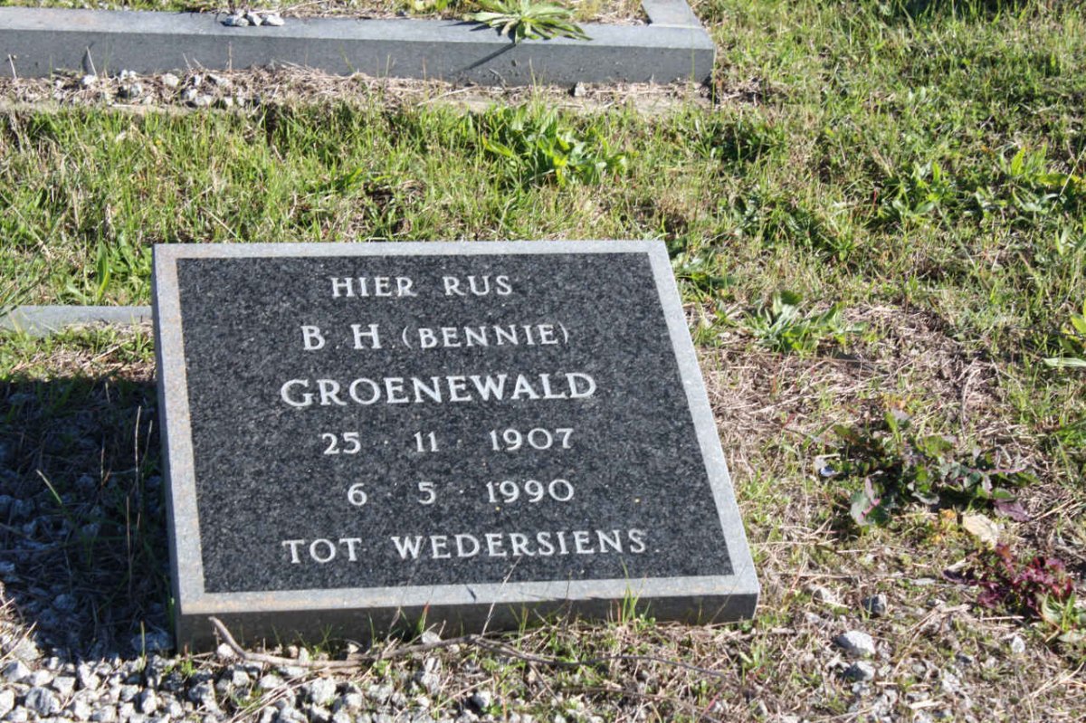 GROENEWALD B.H. 1907-1990