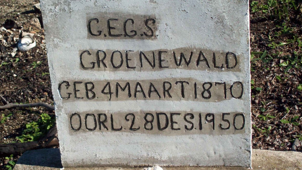 GROENEWALD G.R.C.S. 1870-1950