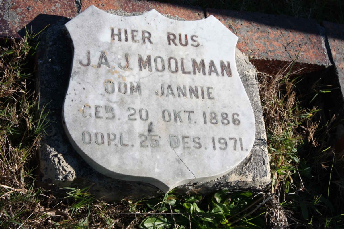 MOOLMAN J.A.J. 1886-1971