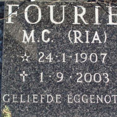FOURIE M.C. 1907-2003