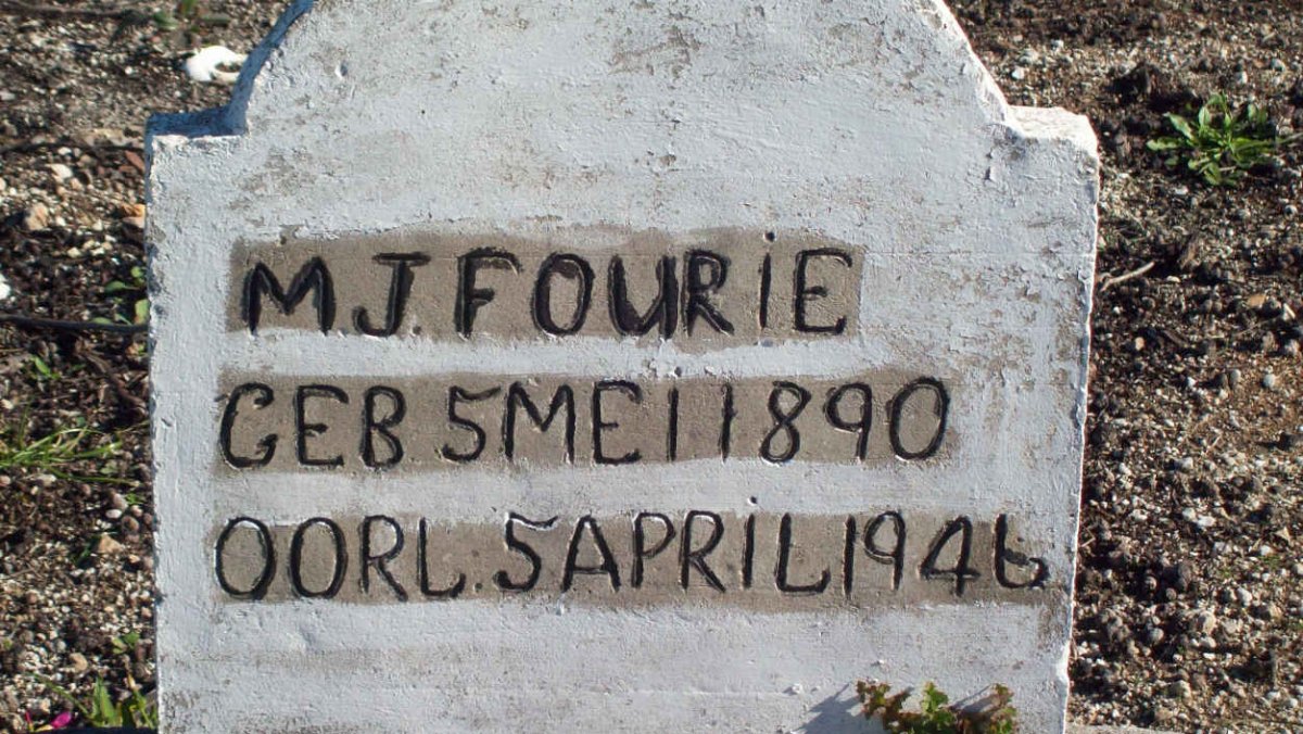 FOURIE M.J. 1890-1946