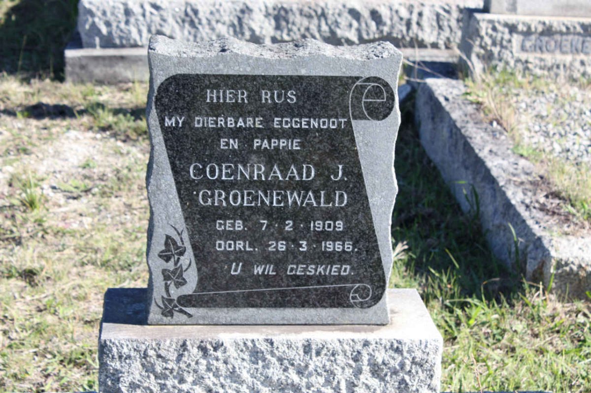 GROENEWALD Coenraad J. 1909-1966