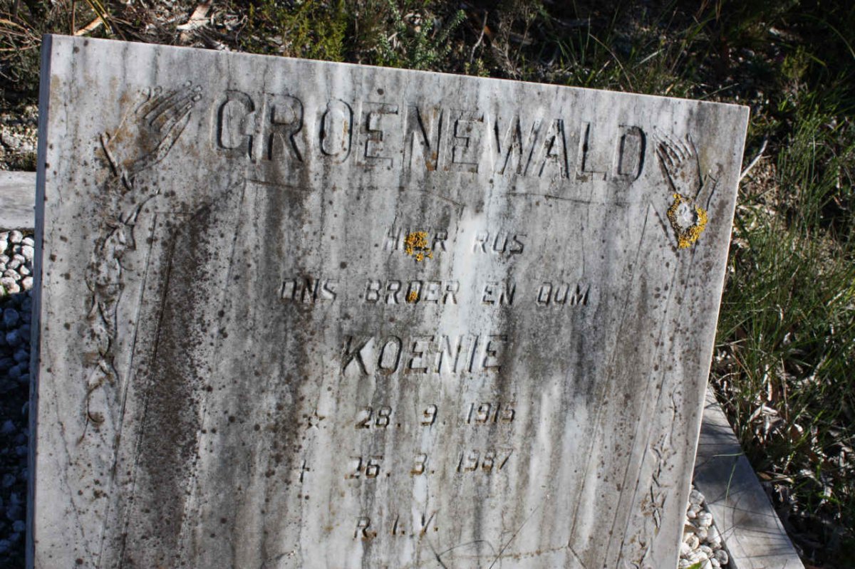 GROENEWALD Koenie 1915-1987
