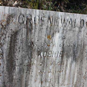 GROENEWALD Koenie 1915-1987