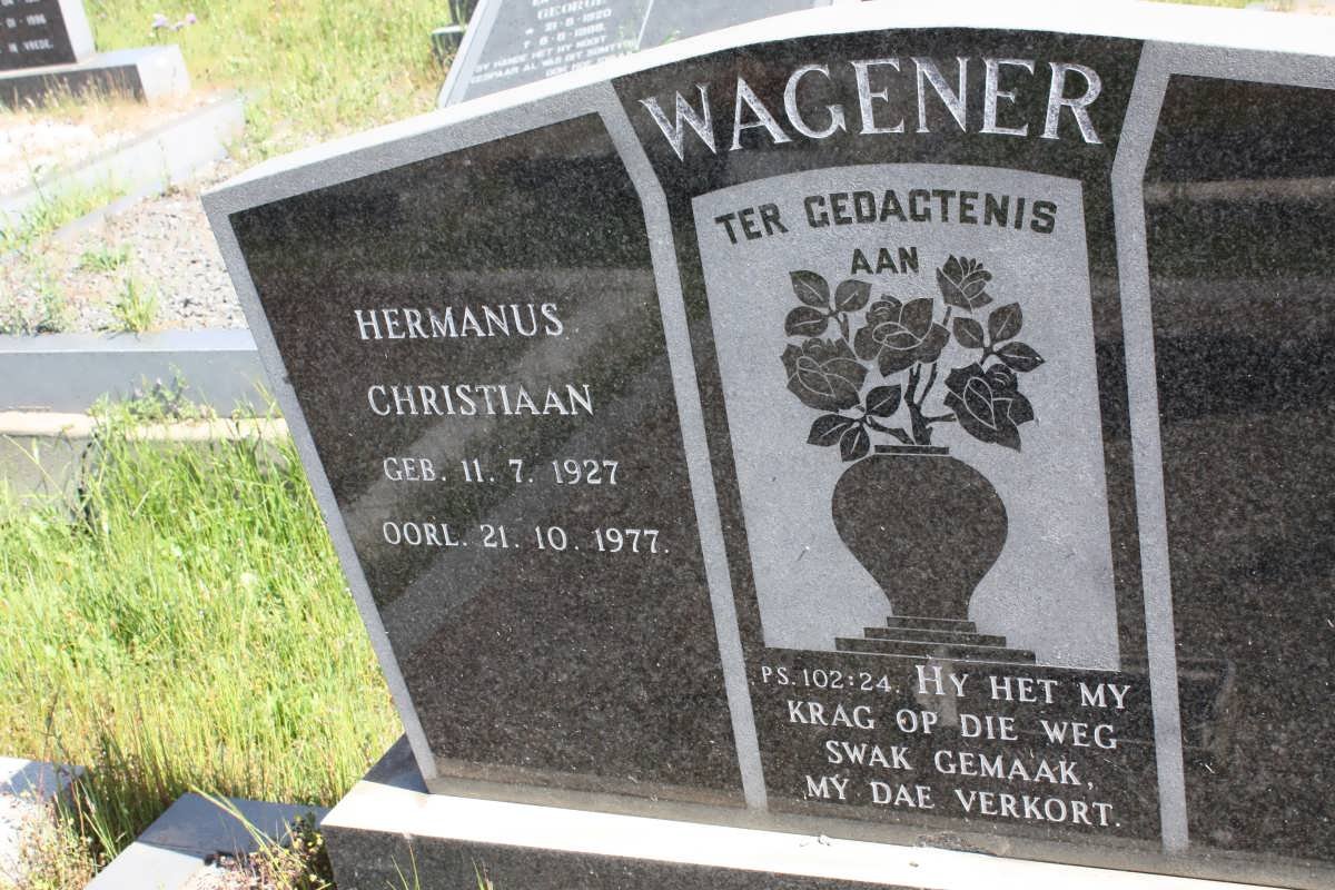 WAGENER Hermanus Christiaan 1927-1977