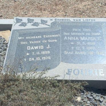 FOURIE Dawid J. 1899-1976 & Anna Maria E. 1906-1987