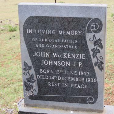 JOHNSON John MacKenzie 1853-1936