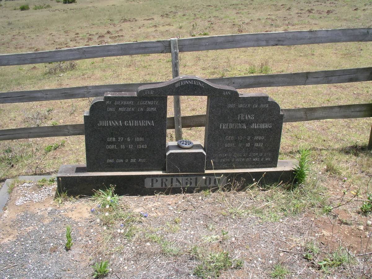PRINSLOO Frans Frederick Jacobus 1880-1972 &amp; Johanna Catharina 1881-1949