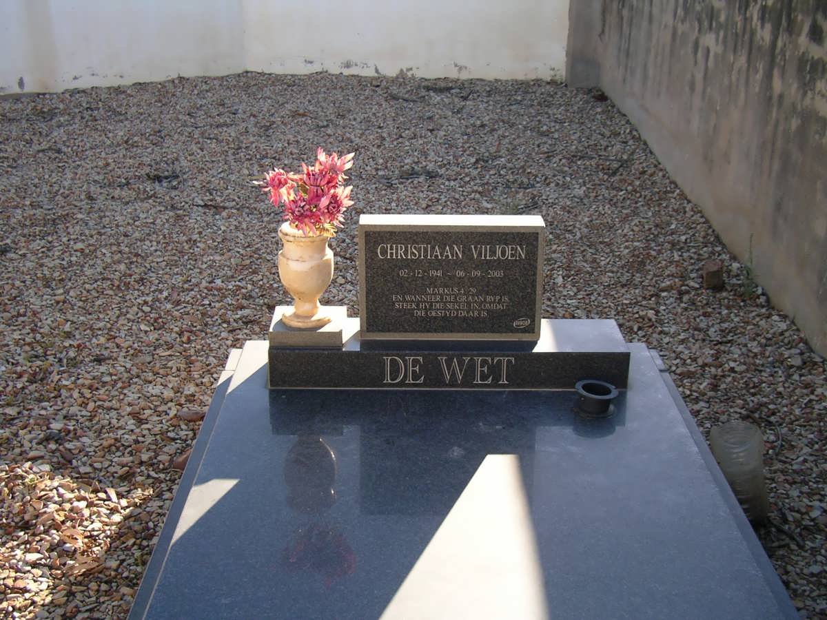 WET Christiaan Viljoen, de 1941-2003