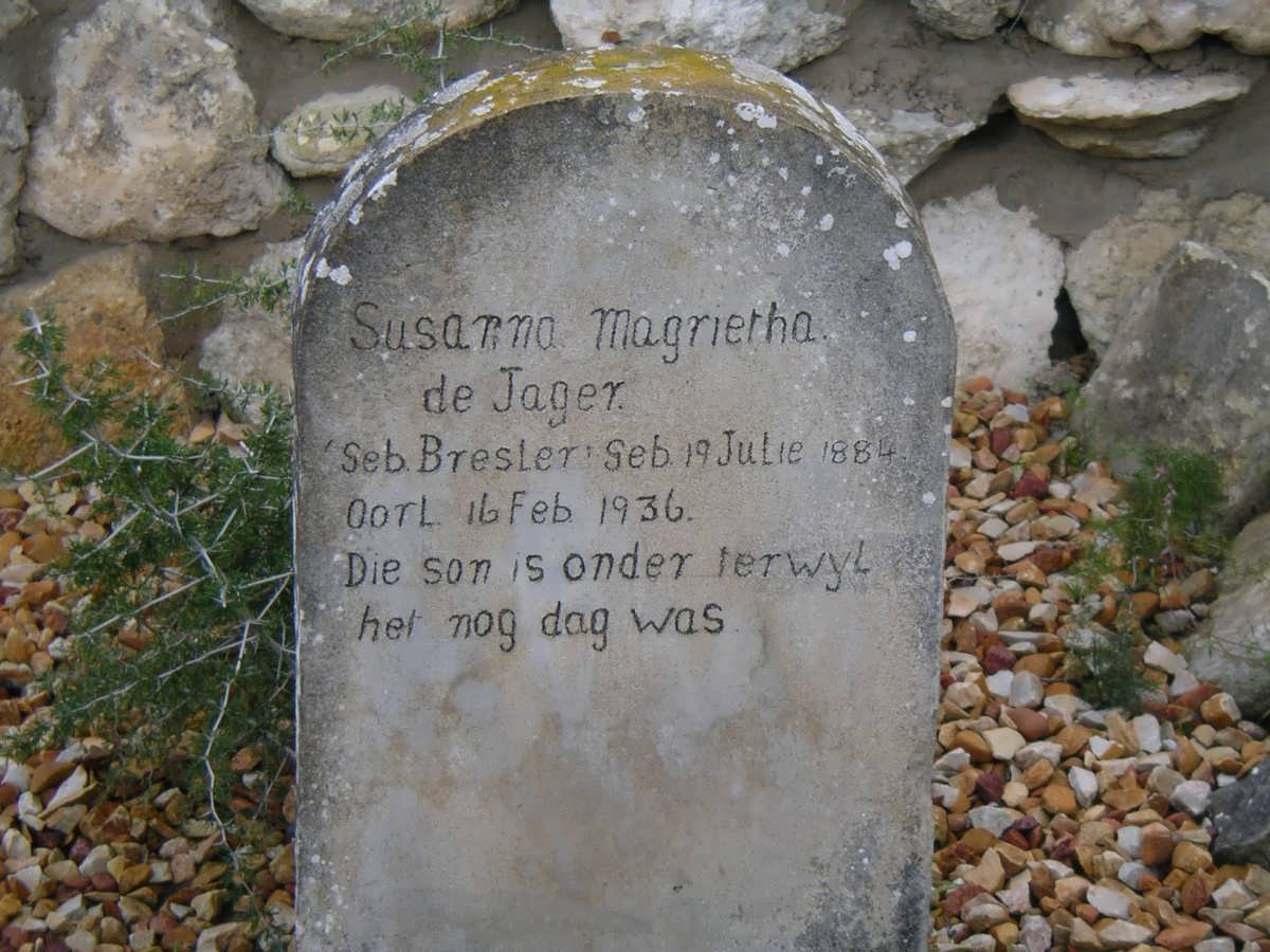 JAGER Susanna Magrietha, de nee BRESLER 1884-1936