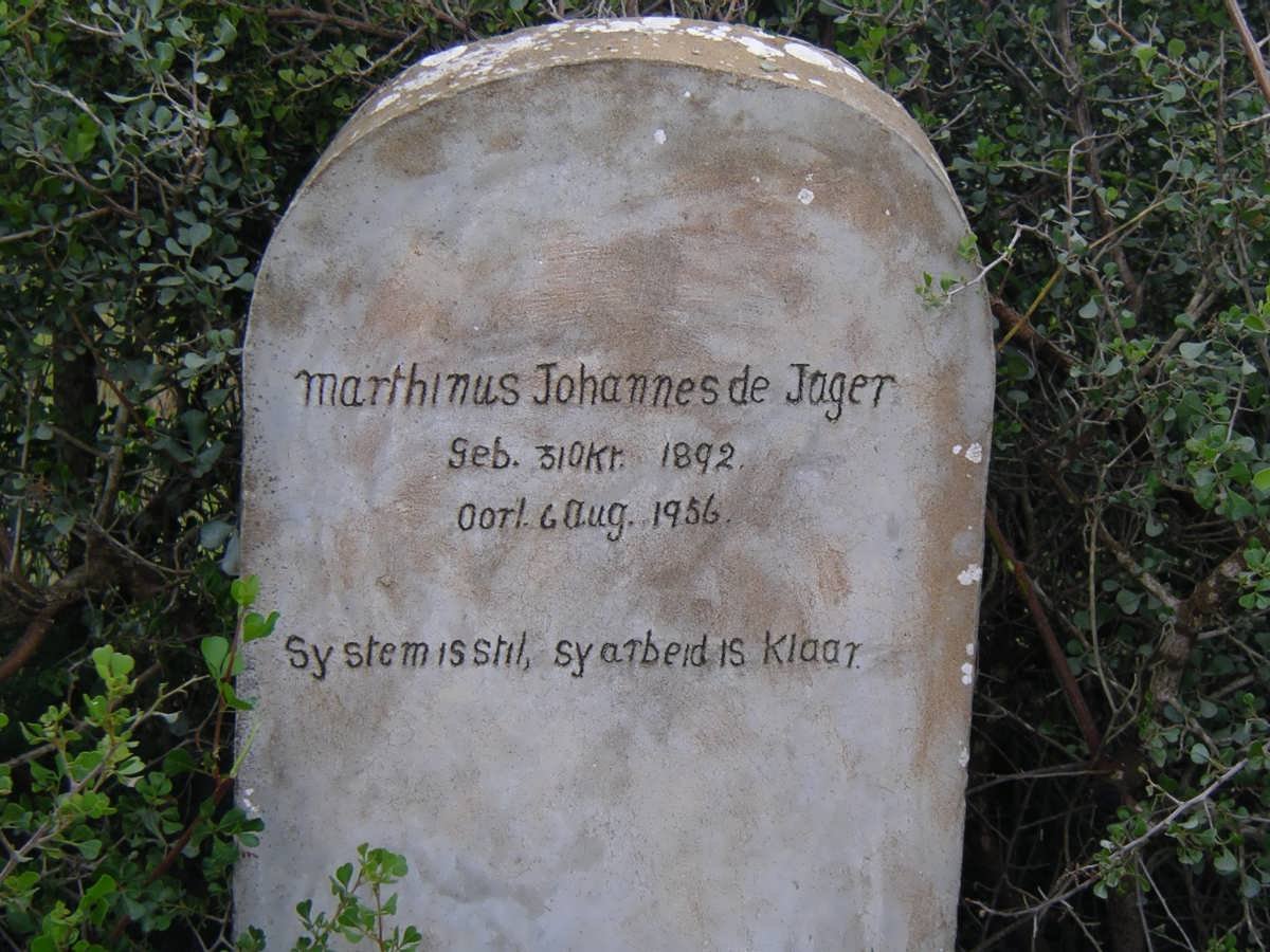 JAGER Marthinus Johannes, de 1892-1956