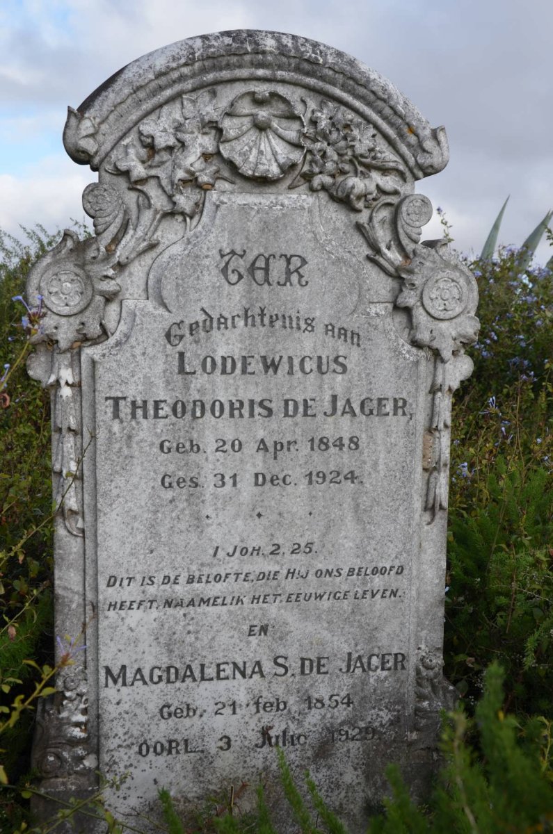 JAGER Lodewicus Theodoris, de 1848-1924 &amp; Magdalena S. 1854-1929