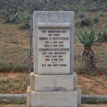 OOSTHUIZEN George F. 1853-1925 &amp; Susanna M. VAN RENSBURG 1867-1941