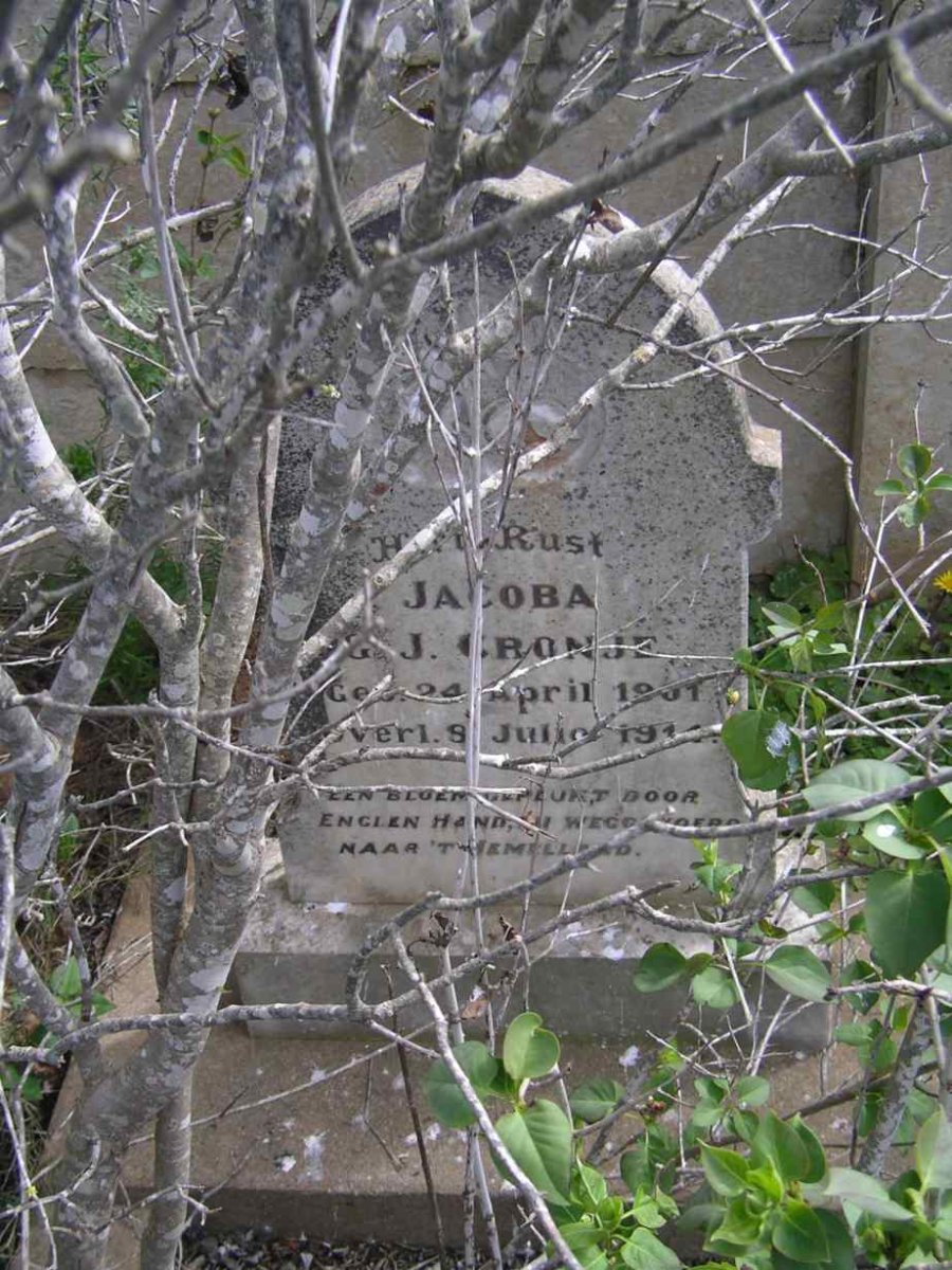 CRONJE Jacoba G.J..  18??-191?