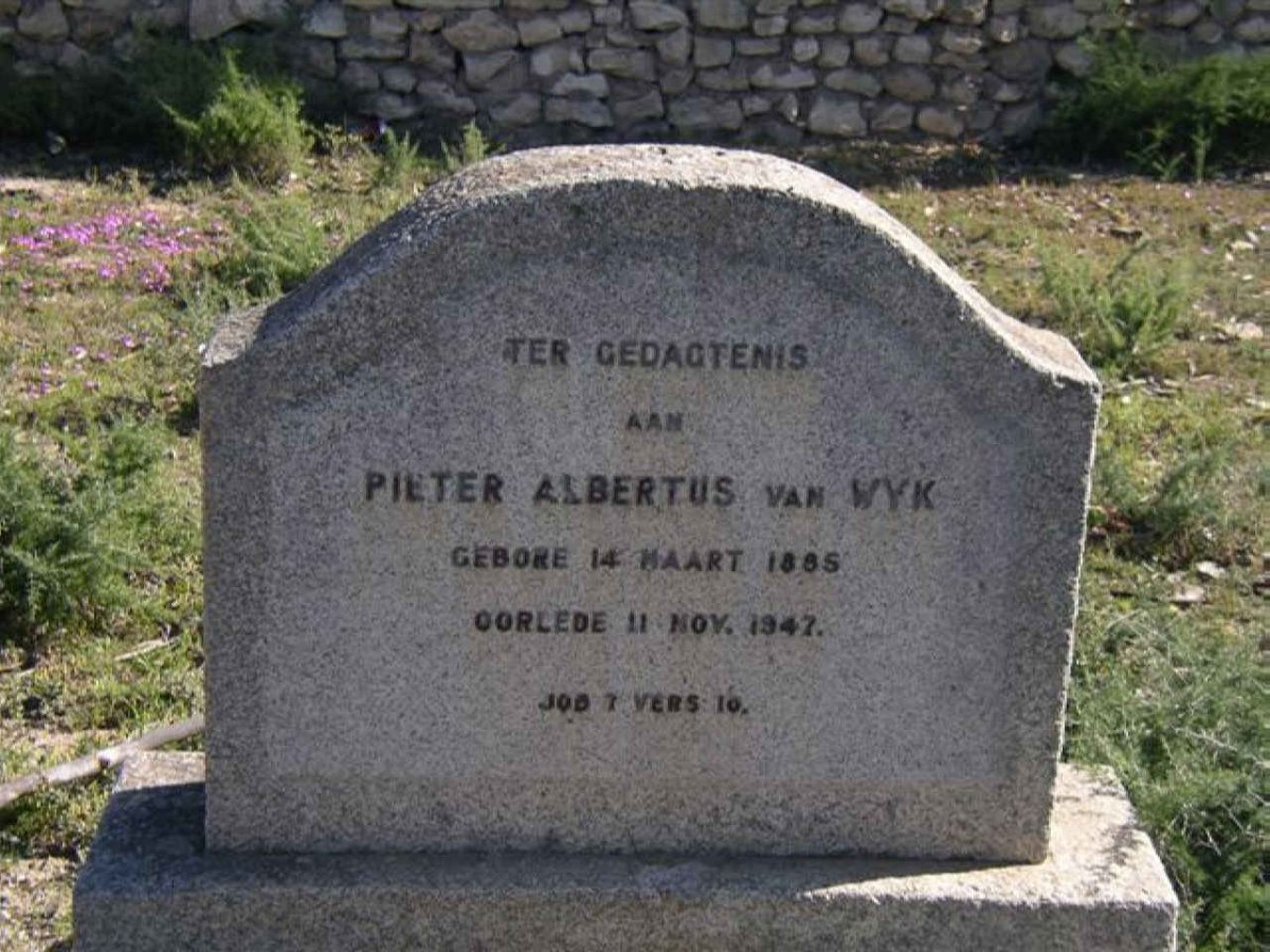 WYK Pieter Albertus, van 1885-1947