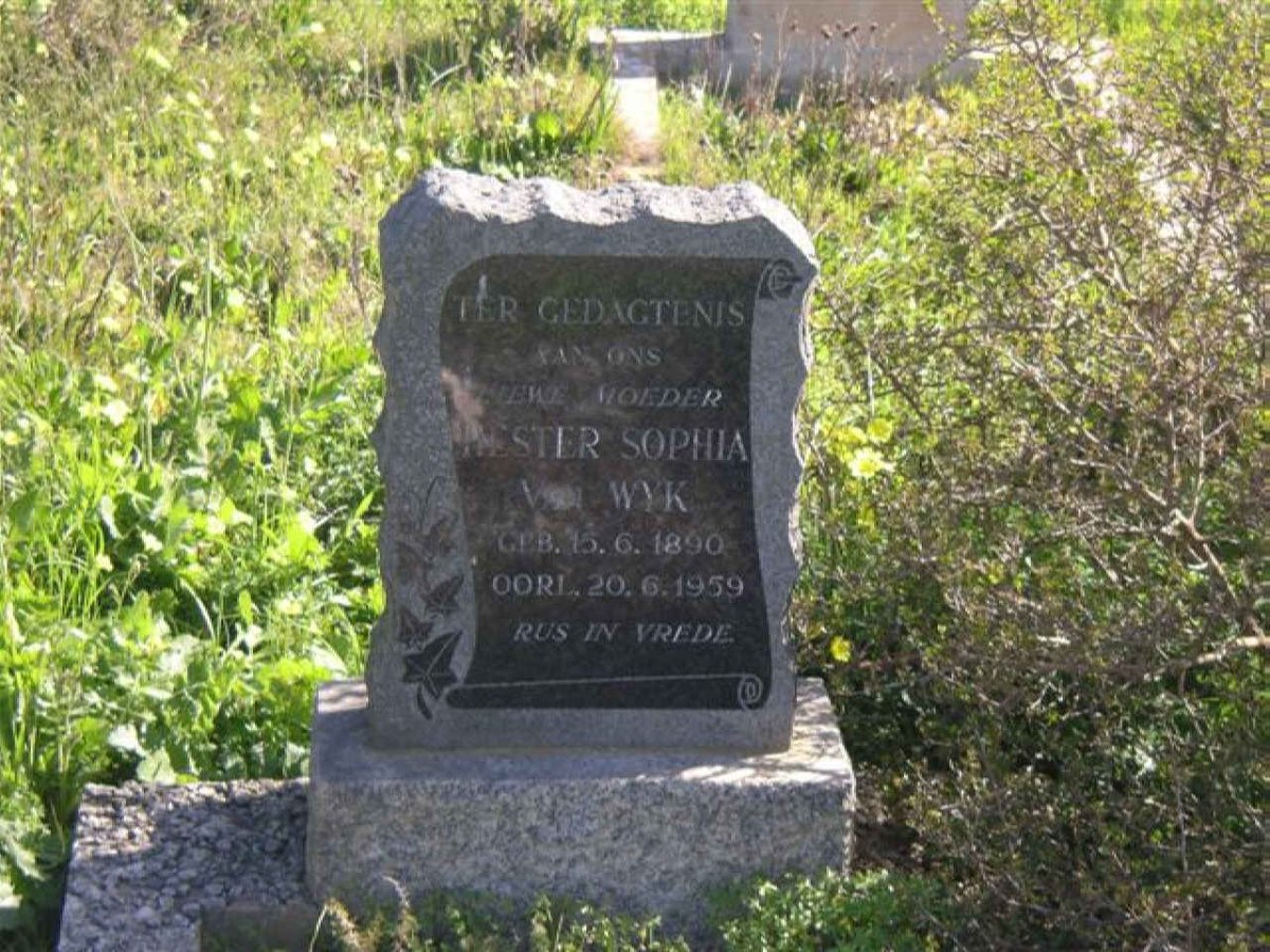 WYK Hester Sophia, van 1890-1959