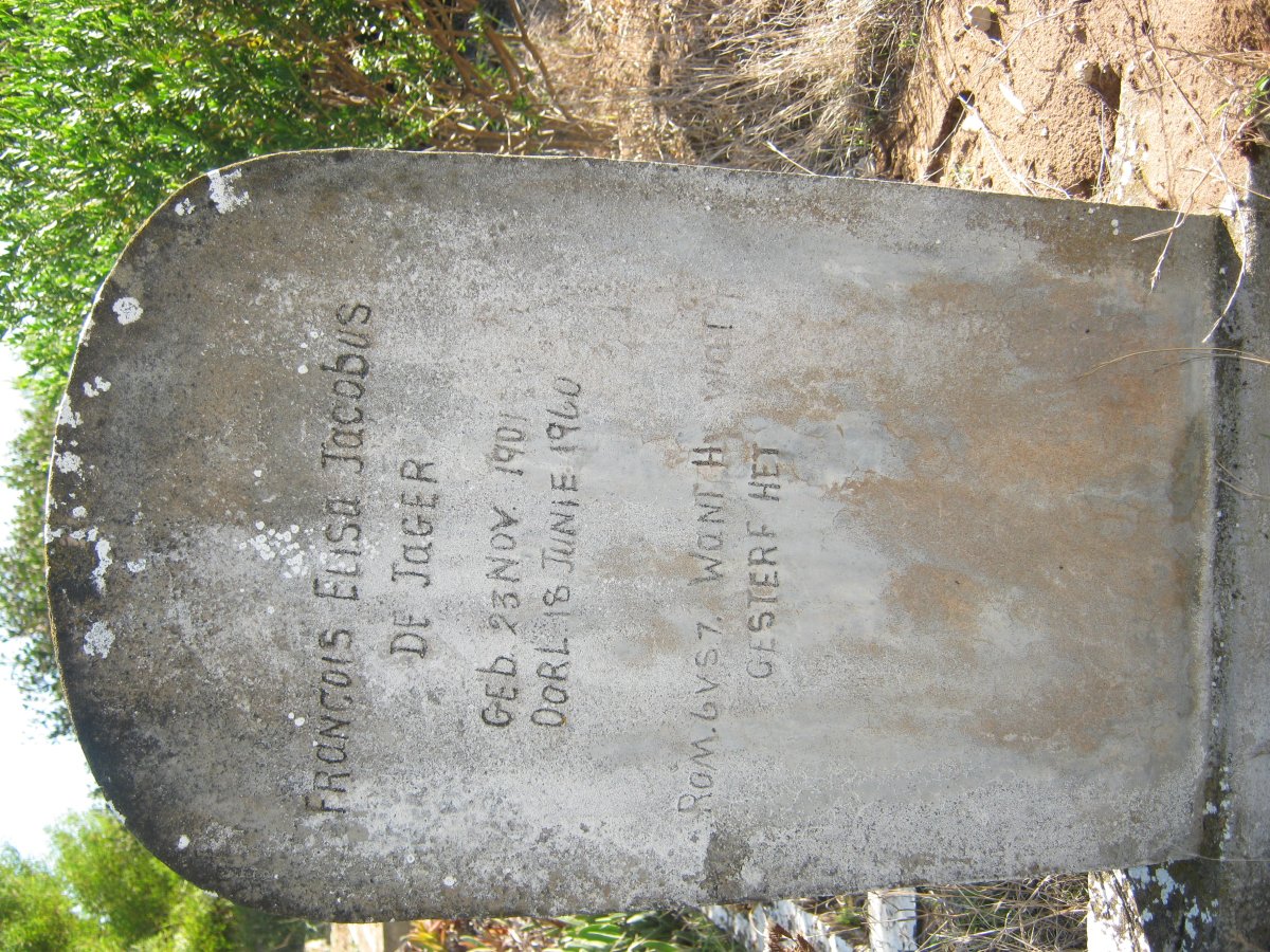 JAGER Francois Elisa Jacobus, de 1901-1960