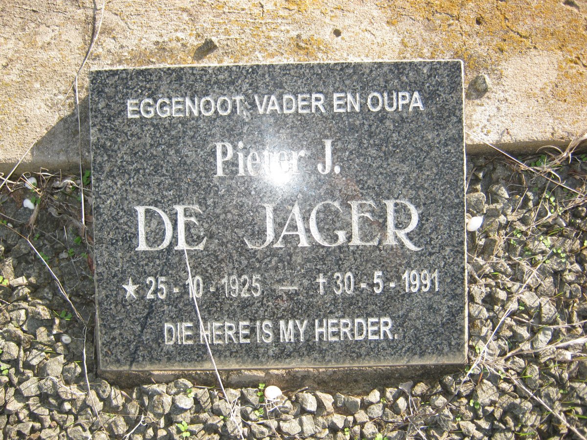 JAGER Pieter J., de 1925-1991