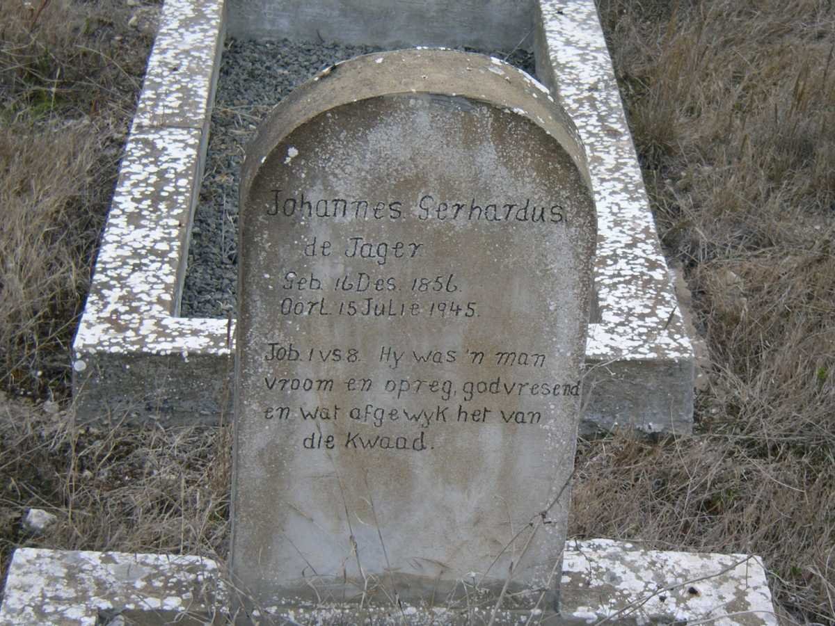 JAGER Johannes Gerhardus, de 1856-1945