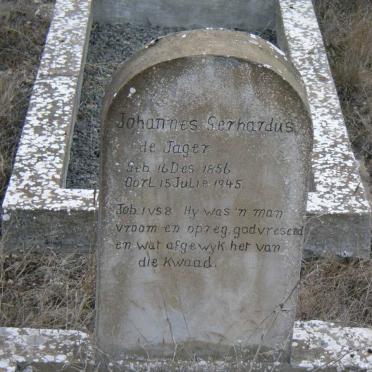 JAGER Johannes Gerhardus, de 1856-1945