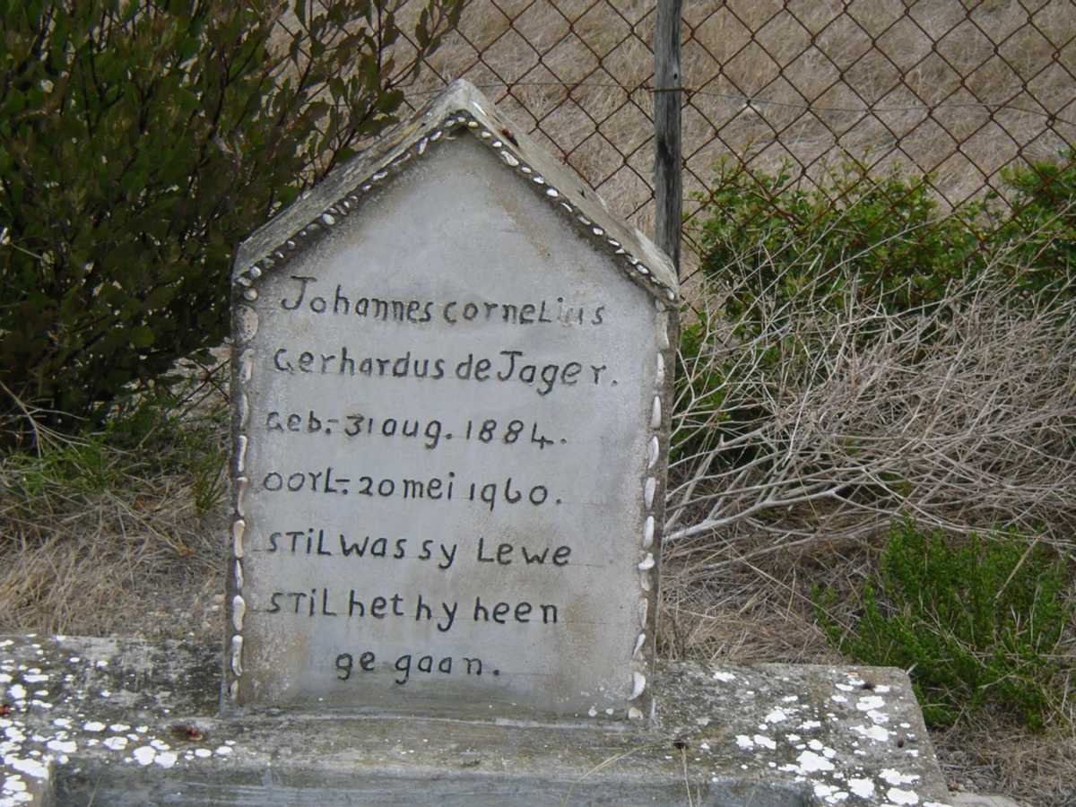 JAGER Johannes Cornelius Gerhardus, de 1884-1960
