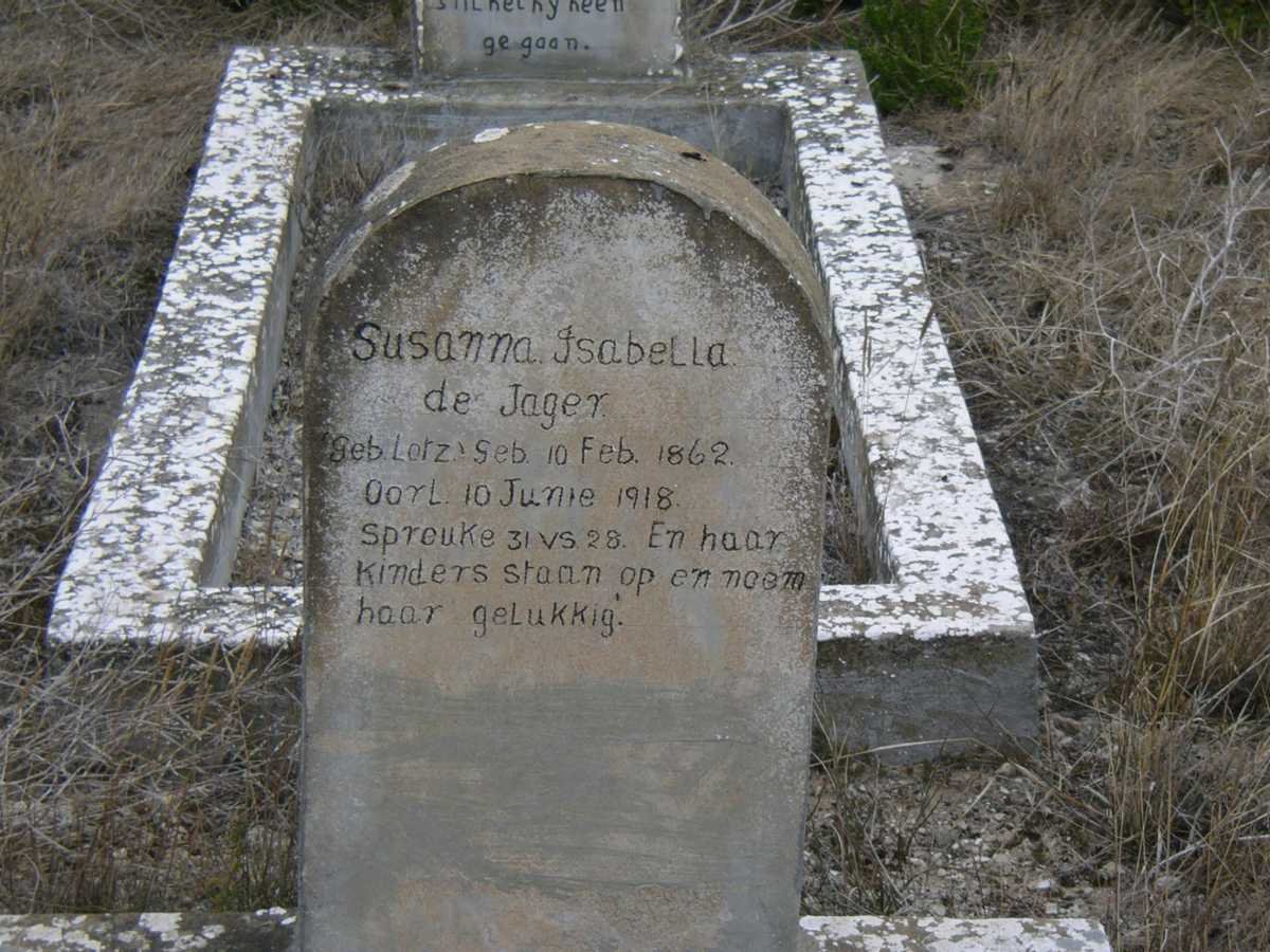 JAGER Susanna Isabella, de 1862-1918