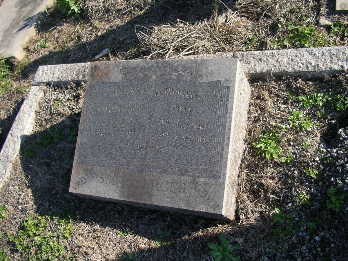 SMALBERGER Johannes Marthinus 1855-1949 &amp; Petronella J. 1867-1960